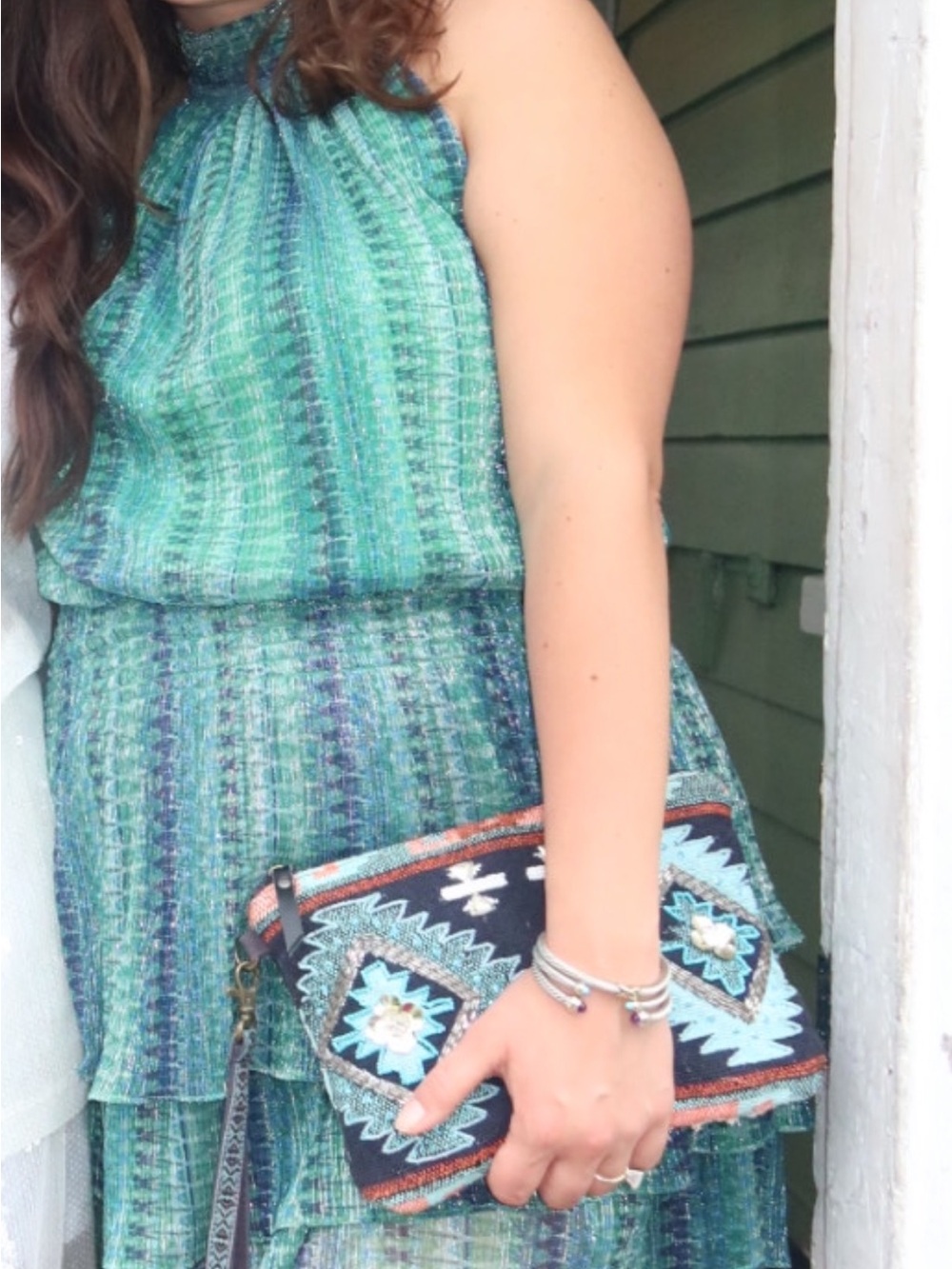 Ramy Brook Halter Shimmer Dress